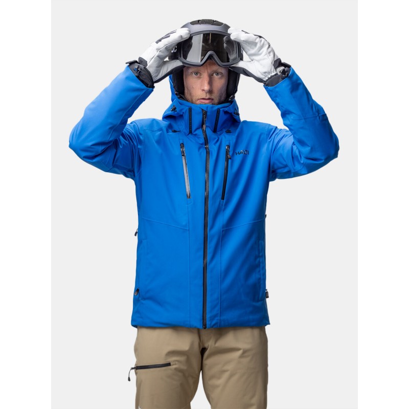 Tehnično napredna moška smučarska jakna Halti Vertica – vodoodporna, zračna in topla jakna z izolacijo Primaloft® in materialom DrymaxX®. Idealna za dinamično smučanje v vseh pogojih.