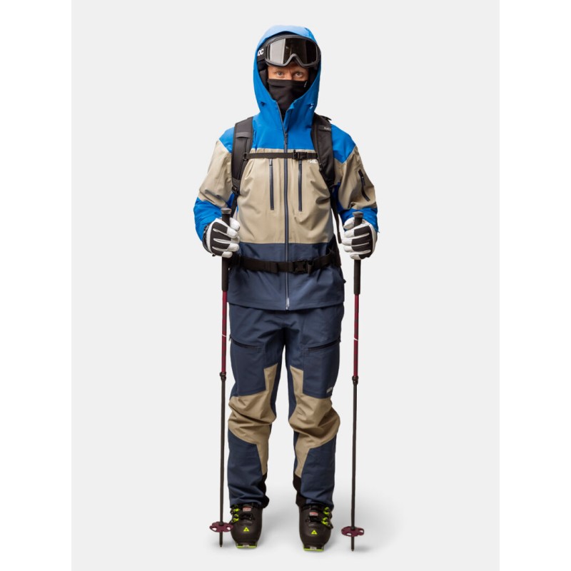 Halti Rizle 3L unisex smučarska jakna – 3-slojni DrymaxX® Nano material, vodoodpornost 25.000 mm, Primaloft® Thermo Fleece paneli in PFC-free obdelava. Tehnično vrhunska jakna za zahtevne smučarje.