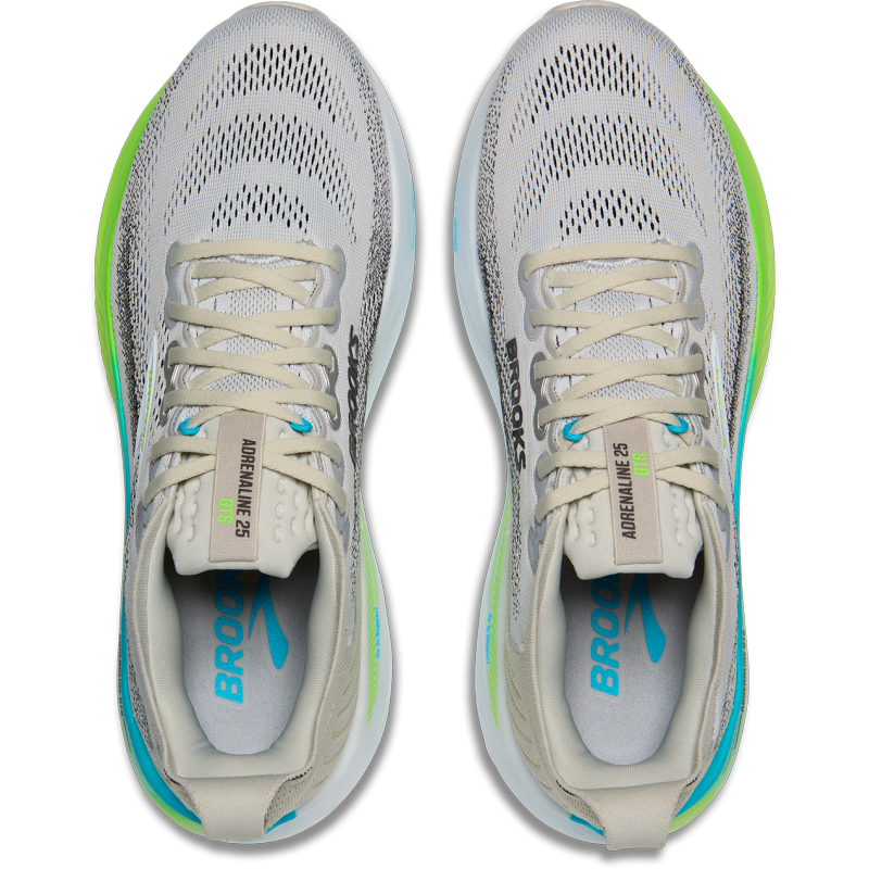 BROOKS Adrenaline GTS 25 nudijo vrhunsko stabilnost, mehko DNA LOFT v3 blaženje in podporo GuideRails™. Idealne moške tekaške superge za zanesljiv in udoben tek na asfaltu.