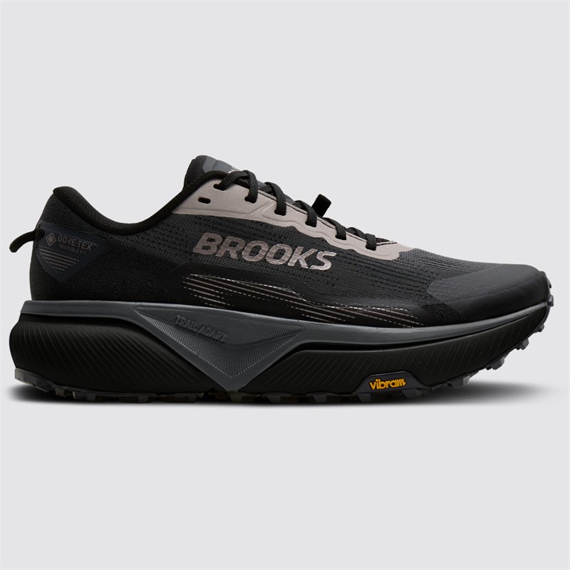 Vodoodporne moške trail superge Brooks Cascadia 20 GTX z blaženjem DNA FLASH v2, tehnologijo TrailAdapt in podplatom Vibram Megagrip za tehnične poti ter mokre razmere.