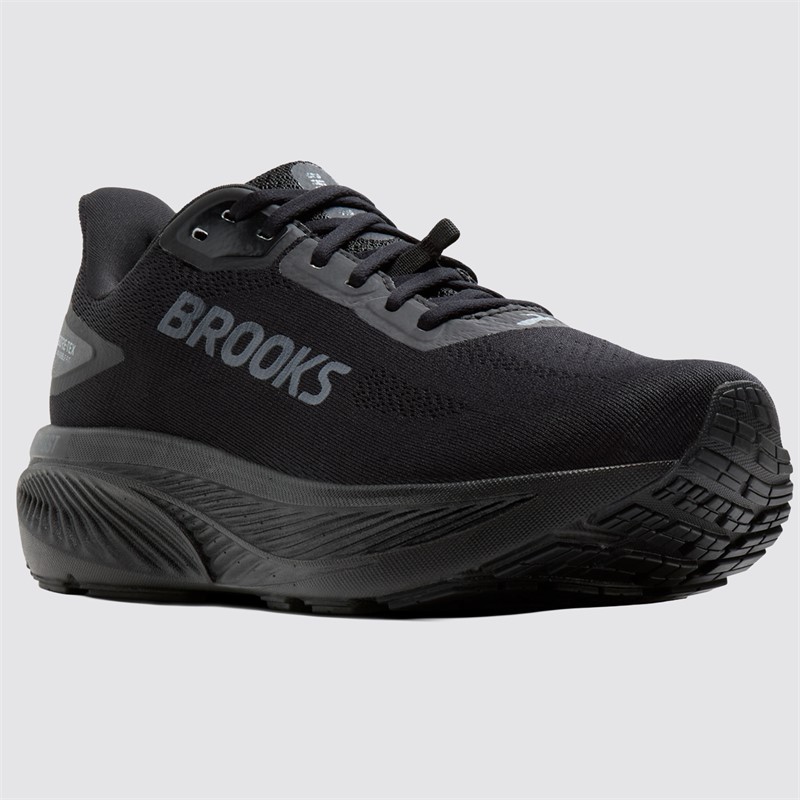Vodoodporne moške cestne tekaške superge Brooks Ghost 18 GTX z membrano GORE‑TEX Invisible Fit, mehkim blaženjem DNA LOFT v3 in podplatom RoadTack za tek v dežju.