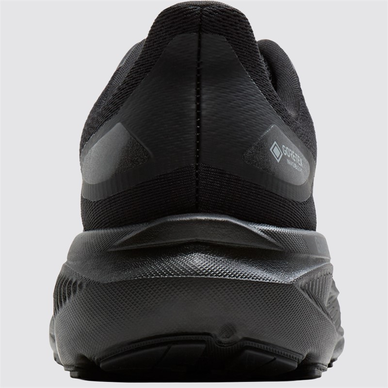 Vodoodporne moške cestne tekaške superge Brooks Ghost 18 GTX z membrano GORE‑TEX Invisible Fit, mehkim blaženjem DNA LOFT v3 in podplatom RoadTack za tek v dežju.