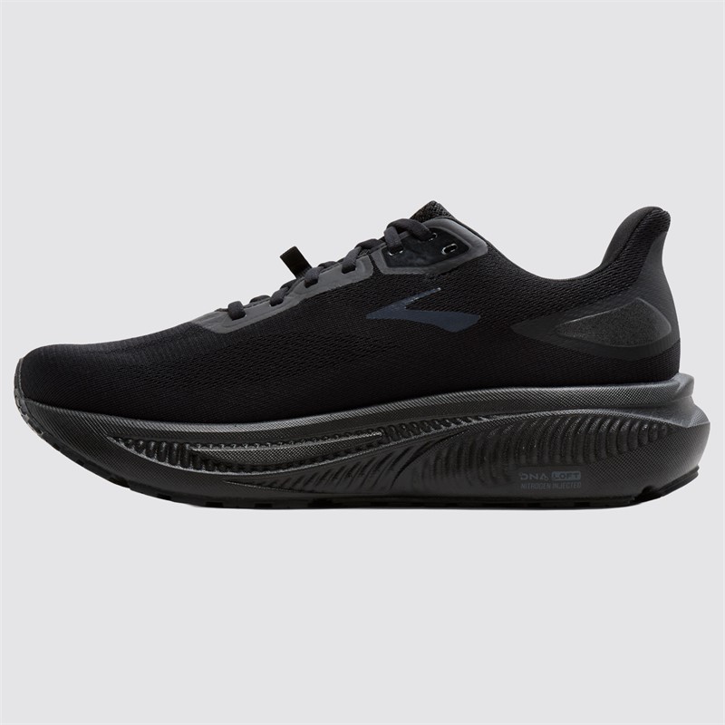 Vodoodporne moške cestne tekaške superge Brooks Ghost 18 GTX z membrano GORE‑TEX Invisible Fit, mehkim blaženjem DNA LOFT v3 in podplatom RoadTack za tek v dežju.