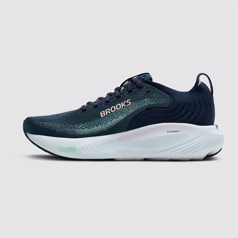 Ženske tekaške superge Brooks Adrenaline GTS 25 z blaženjem DNA LOFT v3 in podporo GuideRails™ za stabilen, udoben in tekoč cestni tek.