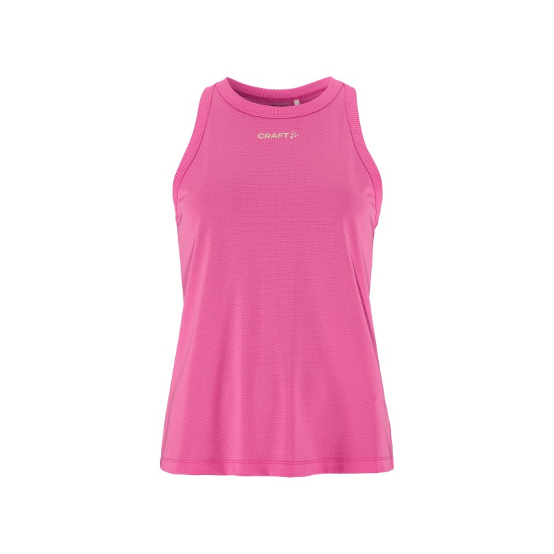 Lahka ženska športna majica brez rokavov CRAFT za tek, fitness in trening. Zračna mrežasta tkanina in maksimalno udobje. Na voljo v AS Sport Outlet.