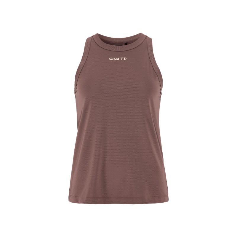 Lahka ženska športna majica brez rokavov CRAFT za tek, fitness in trening. Zračna mrežasta tkanina in maksimalno udobje. Na voljo v AS Sport Outlet.