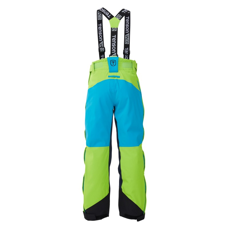 The TENSON RACE children's ski pants in turquoise green with blue details combine top functionality and an elegant look. Made from high-quality materials, they are extremely durable and elastic.