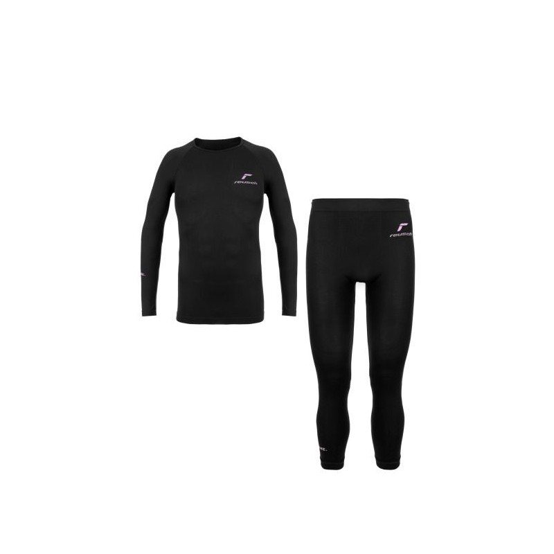 Ženski brezšivni termo set REUSCH Underwear Warm s 3/4 hlačami nudi toploto, zračnost in popolno prileganje. Idealen osnovni sloj za smučanje in zimske aktivnosti.