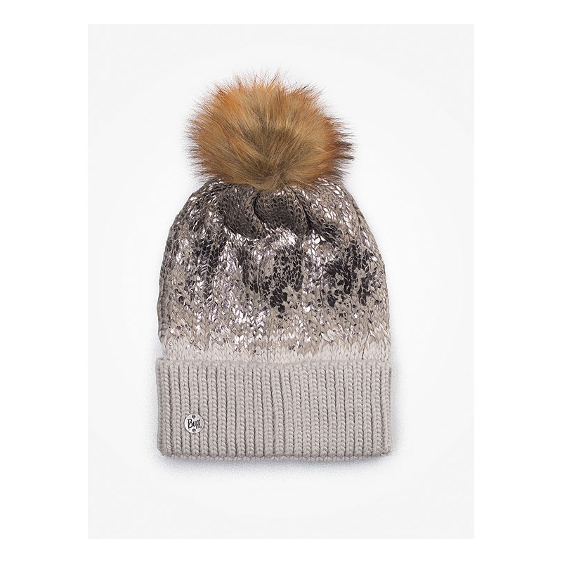Winter Hat BUFF KNITTED HAT NISSE BROWN TAUPE