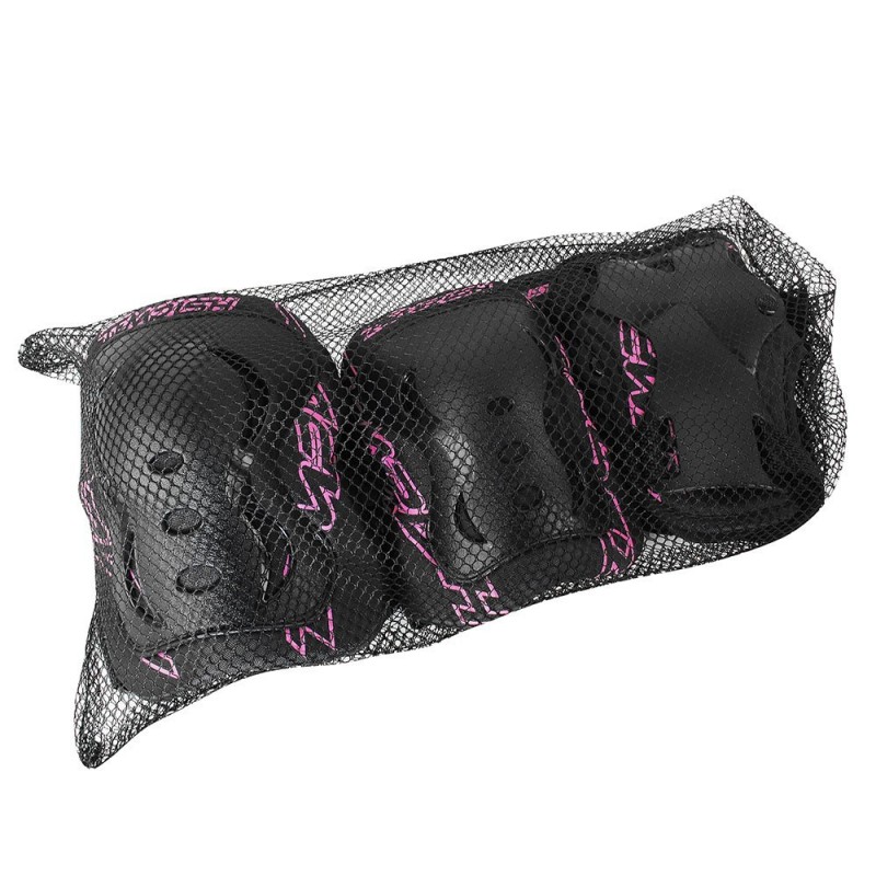 Univerzalni 3 delni set ščitnikov za kolena, komolce in zapestja. Ščitniki imajo prilagodljivo konstrukcijo, narejeni so iz lahke plastike in se enostavno namestijo in odlično prilegajo.