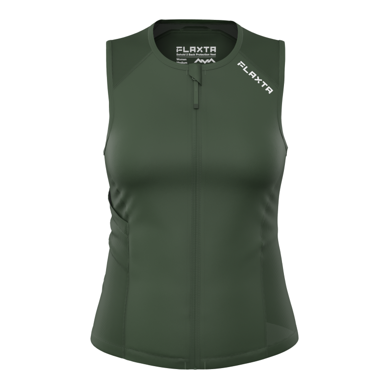 Ženska zaščita za hrbet FLAXTA Behold 2 zagotavlja popolno varnost, zračnost in gibljivost z napredno tehnologijo AVA. Certificirano po EN1621-2.