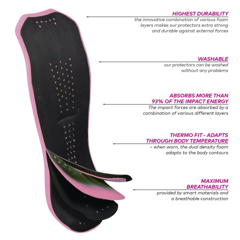 Odkrij popolno ravnovesje med zaščito in udobjem! Ženski midlayer KOMPERDELL Full Zip z vgrajenim CrossFlex ščitnikom za hrbet nudi najvišjo varnost (EN 1621-2), mehkobo in svobodo gibanja. Idealna izbira za smučanje in zimske avanture.