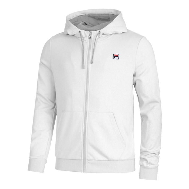 Uniseks pulover s kapuco FILA ROBIN je bele barve, ima zadrgo in manjši logotip na levi strani. Vsestransko uporaben pulover je narejen iz kombinacije bombaža in poliestra in je izredno udoben ter prijeten na otip