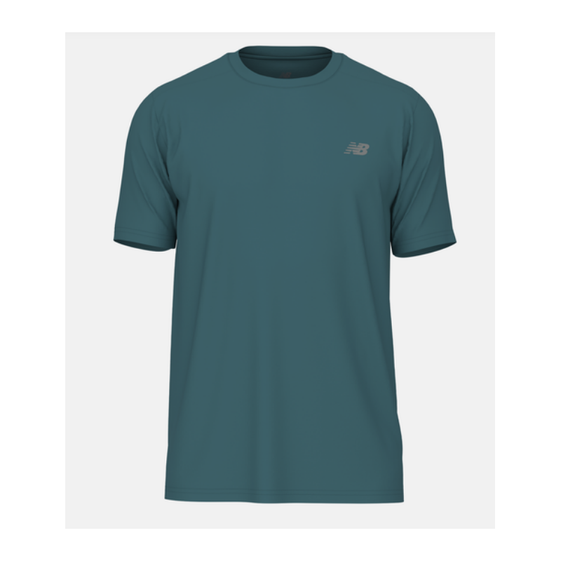 Lahka moška športna majica New Balance za tek, fitness in trening. Hitro sušeča NB DRY tehnologija in vrhunsko udobje. Na voljo v AS Sport Outlet.