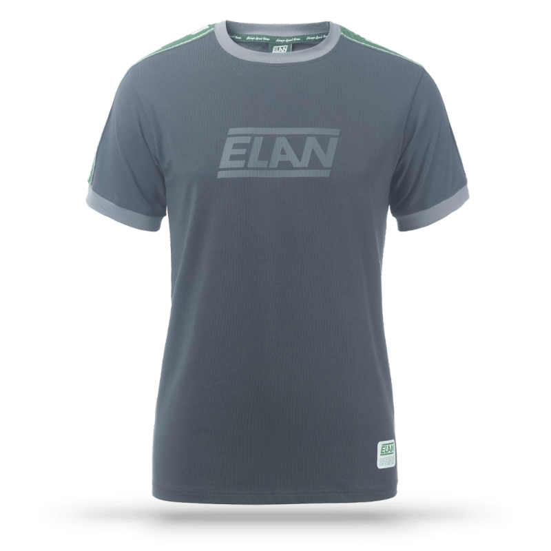 The ELAN RETRO GREY men's t-shirt represents the latest design that combines comfort and functionality at the highest level. With a classic cut and short sleeves in elegant gray color and an ELAN print across the chest, it offers a timeless and attractive look.