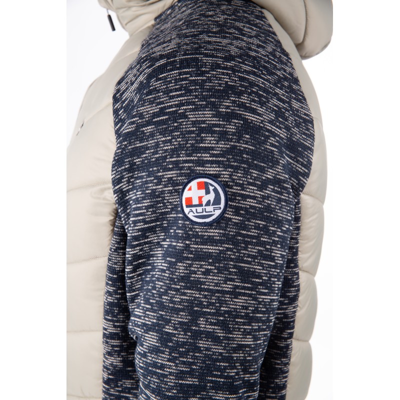 Topla moška hibridna jakna AULP Vikam z urbano zasnovo in kapuco. Idealna za smučanje, pohodništvo in vsakodnevno nošenje. AS Sport Outlet.