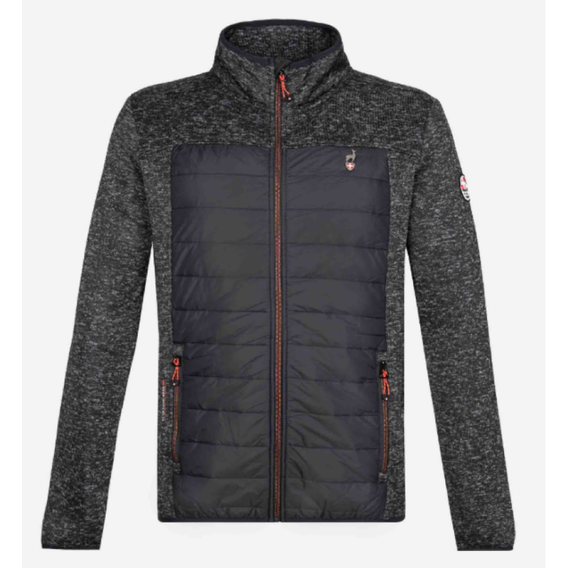 Moška prešita jopica AULP STOMY HYBRIDE v antracitni barvi je izdelana iz vrhunske pletenine z vložki, ki nudijo edinstveno teksturo in mehak občutek. Prešita plast doda toplote, pri tem pa ohranja lahkost.