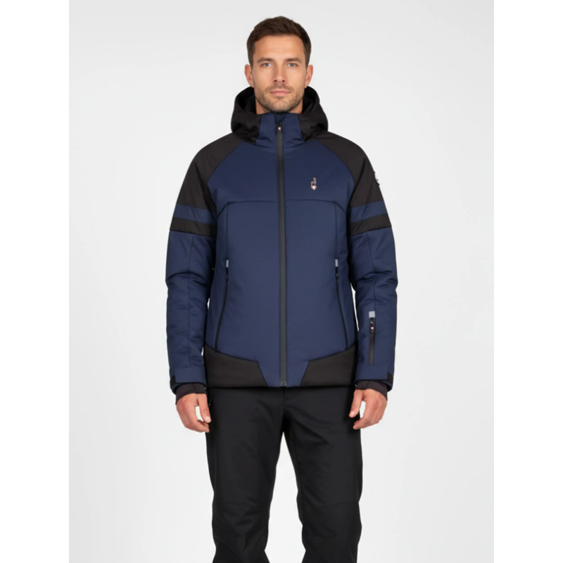 Moška smučarska jakna AULP SAMMY združuje učinkovito toplotno zaščito, zanesljivo zaščito pred vetrom in vlago ter eleganten športni dizajn. Snemljiva kapuca in Lycra manšete za udobno smučanje v vseh razmerah.