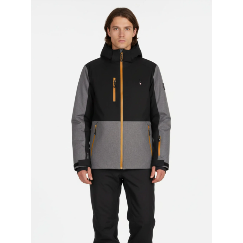 Moška smučarska jakna AULP VANDO s 10.000/10.000 membrano zagotavlja vodoodpornost, zračnost in toploto na snegu. Snežni pas, snemljiva kapuca in vodoodporne zadrge za zanesljivo zaščito v vseh razmerah.