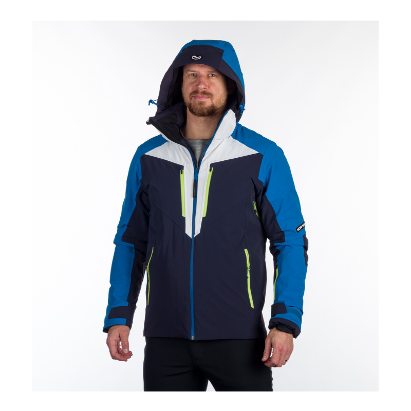 Moška smučarska jakna NORTHFINDER STEPHAN združuje 10K/10K vodoodporno zaščito, izolacijo PrimaLoft® Eco Black in RECCO® varnostni sistem. Popolna izbira za zahtevne smučarje, ki želijo toplino, udobje in varnost v vseh zimskih razmerah.