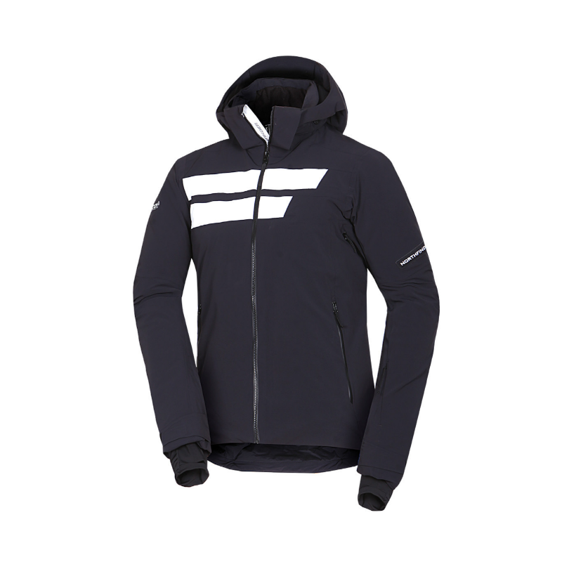 Moška smučarska jakna NORTHFINDER VALERIO ponuja 10K/10K vodoodporno zaščito, toplo izolacijo PrimaLoft® Eco Black in PFC-free obdelavo. Snežni pas, snemljiva 3D kapuca in vodoodporne YKK® zadrge za brezskrbne dni na snegu.