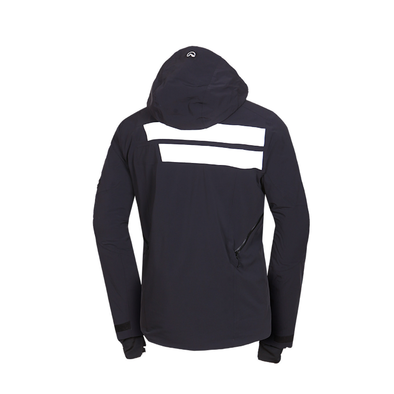 Moška smučarska jakna NORTHFINDER VALERIO ponuja 10K/10K vodoodporno zaščito, toplo izolacijo PrimaLoft® Eco Black in PFC-free obdelavo. Snežni pas, snemljiva 3D kapuca in vodoodporne YKK® zadrge za brezskrbne dni na snegu.