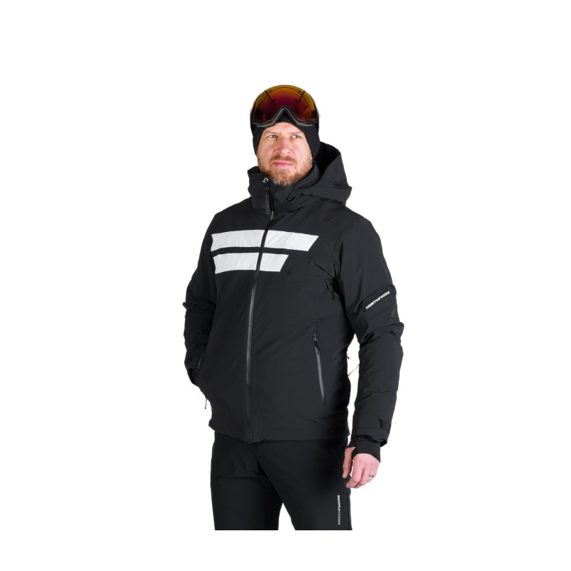 Moška smučarska jakna NORTHFINDER VALERIO ponuja 10K/10K vodoodporno zaščito, toplo izolacijo PrimaLoft® Eco Black in PFC-free obdelavo. Snežni pas, snemljiva 3D kapuca in vodoodporne YKK® zadrge za brezskrbne dni na snegu.
