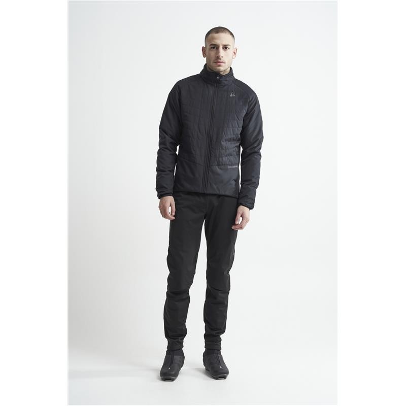 The men's long winter leggings CRAFT ADV NORDIC TRAINING are warm and stretchy leggings designed for cross-country skiers who run even when the wind is blowing hard across the track.