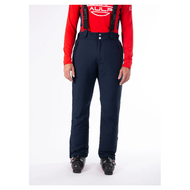 Moške smučarske hlače AULP VEPUR z vodoodporno membrano 10K/10K in odstranljivimi naramnicami nudijo toplino, udobje in popolno zaščito na snegu.