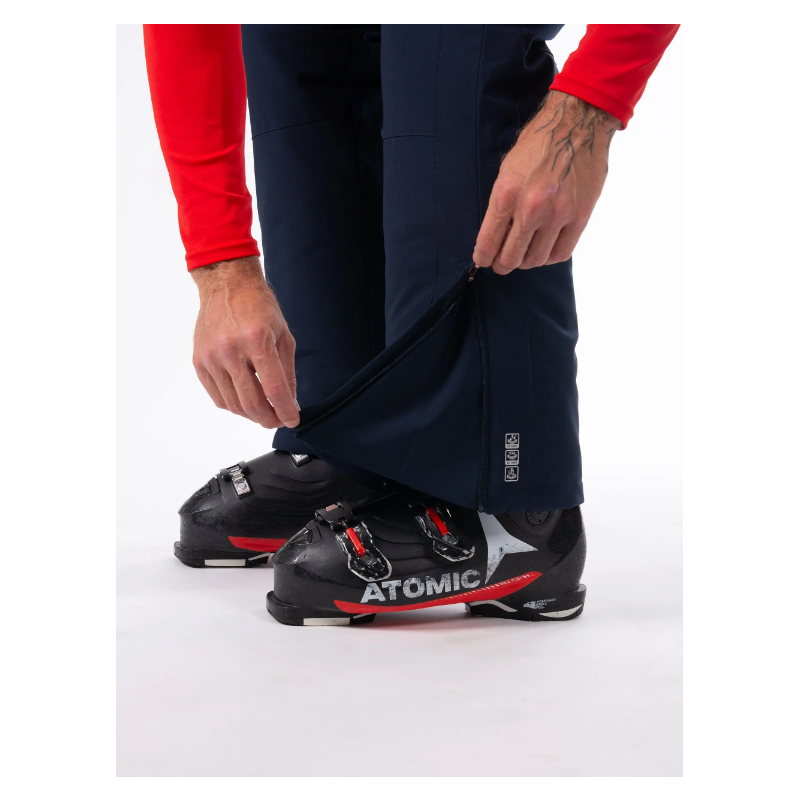 Moške smučarske hlače AULP VEPUR z vodoodporno membrano 10K/10K in odstranljivimi naramnicami nudijo toplino, udobje in popolno zaščito na snegu.