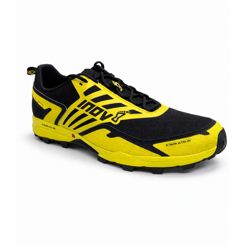 Moške trail superge INOV8 X-TALON ULTRA 260 z 8 mm čepi in POWERFLOW blaženjem. Popolna izbira za ultra trail, mehko podlago in blato. Maksimalen oprijem, udobje in stabilnost.