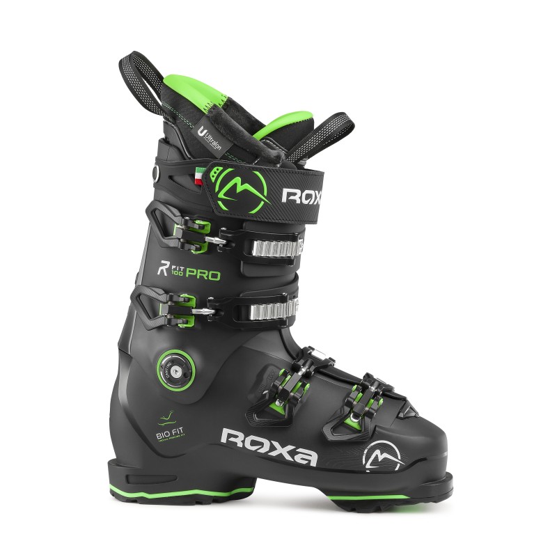 Smučarski čevlji Roxa R/Fit 100 je namenjen dobrim in naprednejšim smučarjem All Mountain, ki iščejo udobje in popoln nadzor v smučarskih čevljih, ki se bodo udobno prilegali različnim oblikam stopal. 