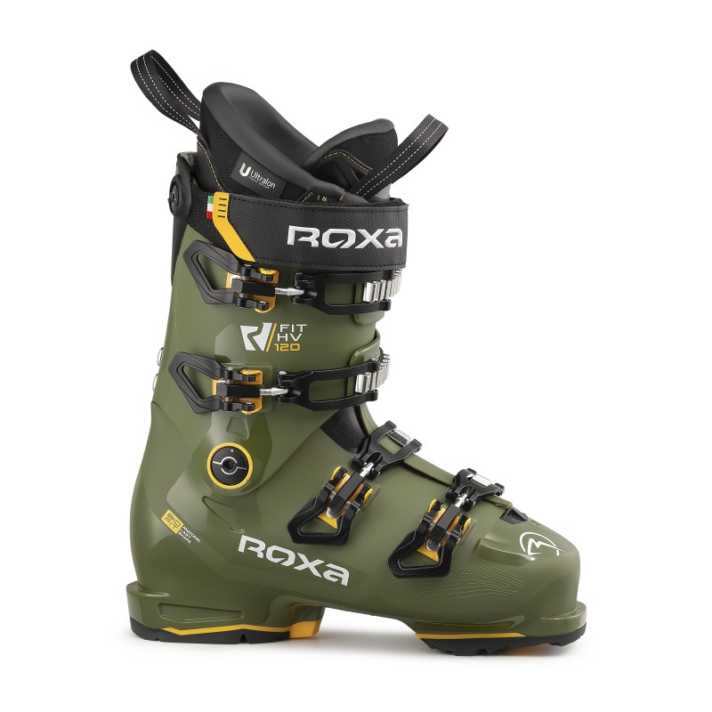 Odkrij moške smučarske čevlje ROXA R/FIT HV 120 – visoka zmogljivost, popolno prileganje in udobje za širše stopalo. Flex 120, BioFit kopito in 4D toplotno oblikovljiv notranji čevelj.
