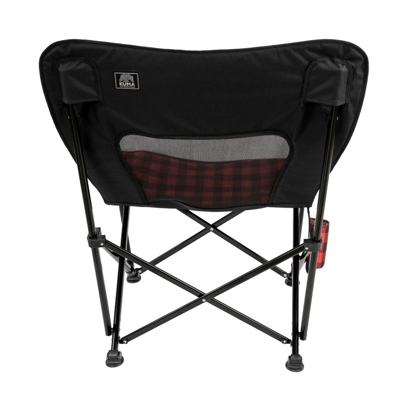 Mrežast zložljiv stol KUMA Aurora v žajbelj barvi je idealen za pustolovščine na prostem. Z trpežnim 600D poliestra in robustnim jeklenim okvirjem nudi udobje in zračnost. Vključuje stransko držalo za pijačo in praktičen mrežast žep pod sedežem.