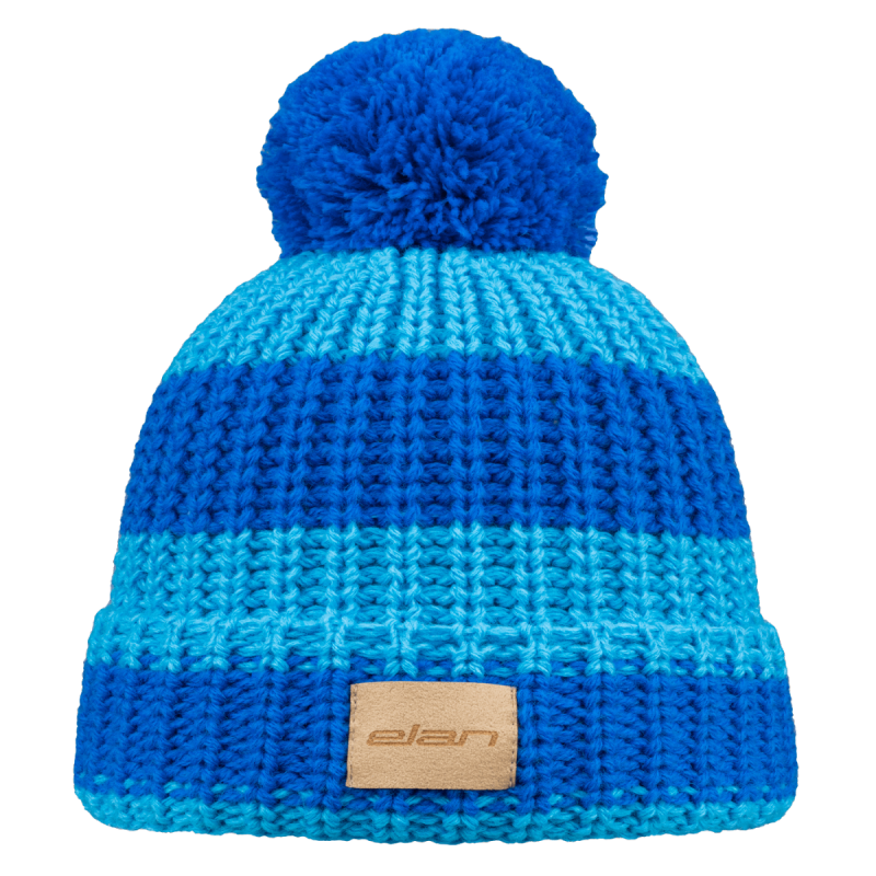 The children's winter hat ELAN BLUE KIDS is a wonderful and functional choice for cold days. With its pom-pom and Elan logo made of artificial leather, it adds extra charm and uniqueness. The hat is made in two colors, mint and blue.