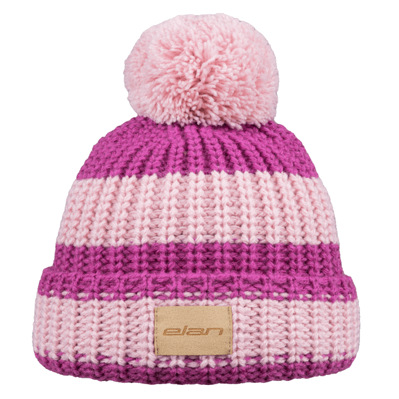 The children's winter hat Elan Pink Kids is a wonderful and functional choice for cold days. With its pom-pom and Elan logo made of artificial leather, it adds extra charm and uniqueness. The hat is made in two colors, pink and fuchsia.