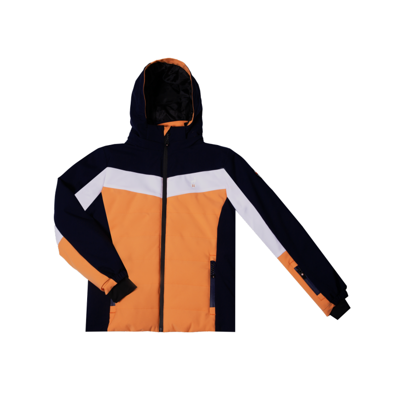 Odkrijte otroško smučarsko jakno AULP Chaka SUN RAY – izredno lahko, zračno in vodoodporno (10K/10K). Z lycra rokavi, odprtinami za palce in snemljivo kapuco nudi popolno zaščito in svobodo gibanja na snegu. Idealna izbira za aktivne malčke!