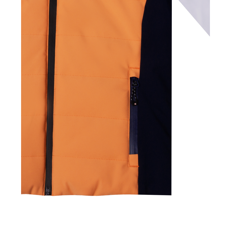 Odkrijte otroško smučarsko jakno AULP Chaka SUN RAY – izredno lahko, zračno in vodoodporno (10K/10K). Z lycra rokavi, odprtinami za palce in snemljivo kapuco nudi popolno zaščito in svobodo gibanja na snegu. Idealna izbira za aktivne malčke!