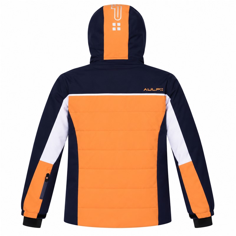 Discover kids' ski jacket AULP Chaka SUN RAY – extremely light, breathable, and waterproof (10K/10K). With lycra sleeves, thumb holes, and a detachable hood, it offers full protection and freedom of movement on the snow. Ideal choice for active toddlers!
