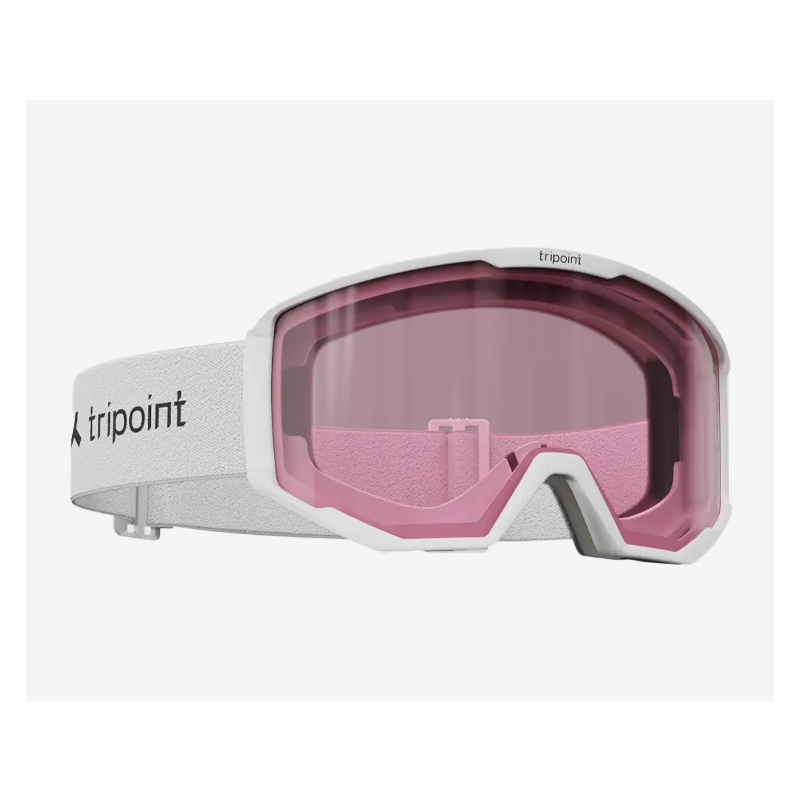 TRIPOINT 107 Frontier Junior children's ski goggles offer a wide field of view, 100% UV400 protection, and soft dual-layer foam for comfort. OTG adapted goggles for safe skiing and snowboarding.