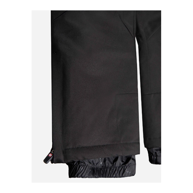 Otroške smučarske hlače AULP SAVIO z vodoodporno membrano 10K/10K, odstranljivimi naramnicami in snežnimi gamašami zagotavljajo toplino in zaščito na snegu.