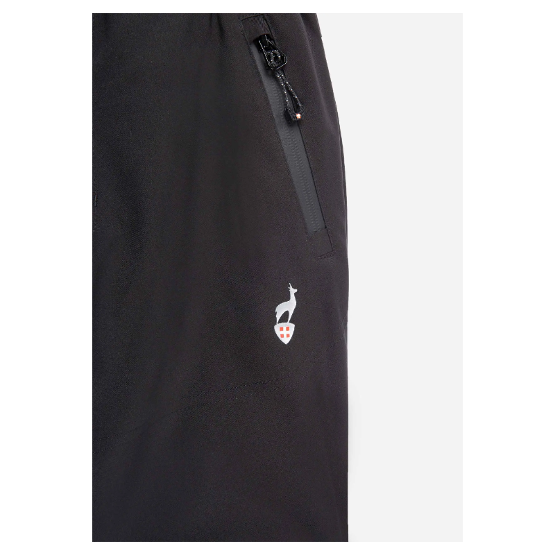 Otroške smučarske hlače AULP SAVIO z vodoodporno membrano 10K/10K, odstranljivimi naramnicami in snežnimi gamašami zagotavljajo toplino in zaščito na snegu.