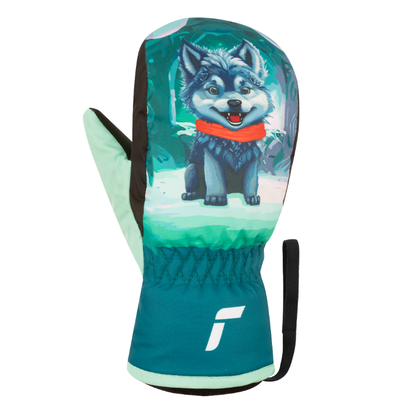 Prikupne otroške smučarske rokavice Reusch Scottie Mitten s kužkom. Tople, vodoodbojne in udobne palčnike za brezskrbno igro na snegu. AS Sport Outlet.