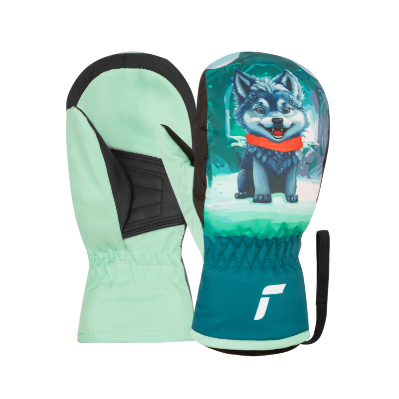 Prikupne otroške smučarske rokavice Reusch Scottie Mitten s kužkom. Tople, vodoodbojne in udobne palčnike za brezskrbno igro na snegu. AS Sport Outlet.