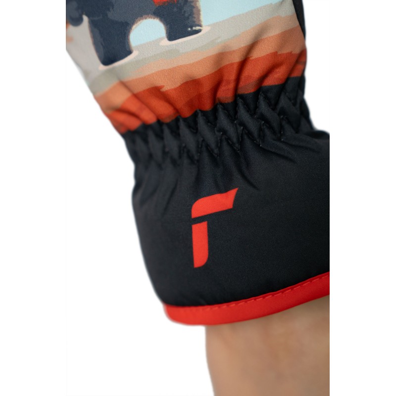 Prikupne otroške smučarske rokavice Reusch Scottie Mitten z medvedom. Tople, vodoodbojne in udobne palčnike za brezskrbno igro na snegu. AS Sport Outlet.