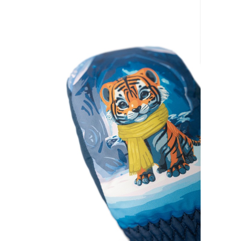 Prikupne otroške smučarske rokavice Reusch Scottie Mitten s tigrom. Tople, vodoodbojne in udobne palčnike za brezskrbno igro na snegu. AS Sport Outlet.