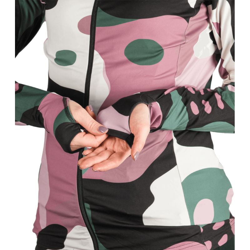 Ženski smučarski puli NORTHFINDER JAMIYA je odlična izbira za zahtevne aktivnosti v hladnem okolju. Ženski aktivni puli zagotavlja toploto in suho kožo tudi med intenzivno vadbo. Namenjen je predvsem kot druga plast pri smučanju ali teku na smučeh