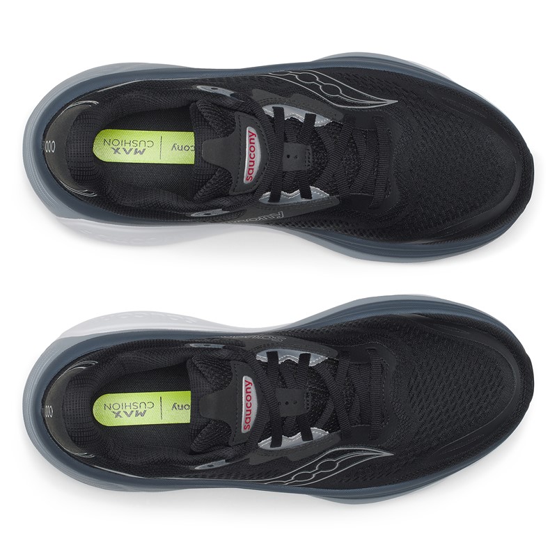 Maksimalno blažene in stabilne moške tekaške superge Saucony Hurricane 26 z novo peno incrediLUX in trpežnim podplatom XT-900.