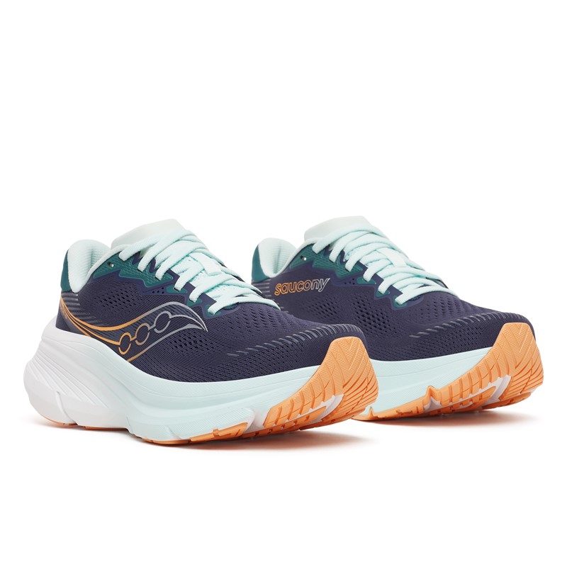 Ženske tekaške superge Saucony Guide 19 z blaženjem PWRRUN in tehnologijo CenterPath za stabilen, udoben in zanesljiv vsakodnevni tek.