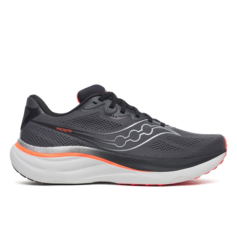 Vsestranske moške tekaške superge Saucony Ride 19 z blaženjem PWRRUN  za vsakodnevni cestni tek in daljše treninge.